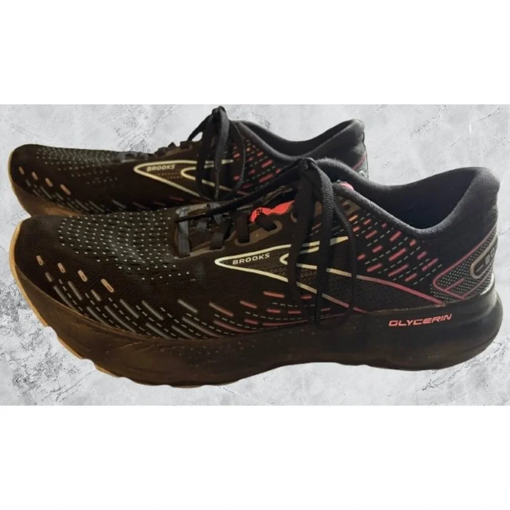 Brooks Glycerin 20 Women's Running Shoes Black Pink Size 10.5 Medium B - Picture 1 of 9